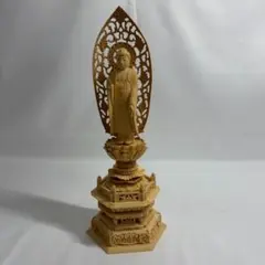 木彫り 薬師如来立像 仏像 /舟形光背 蓮華座/ヴィンテージ 木彫り 薬師如来立像 仏像 /舟形光背 蓮華座/ヴィンテージ - メルカリ