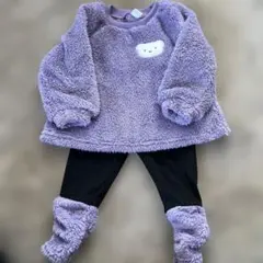 SHEIN パープル フリース トレーナー 12-18M 試着したのみ。