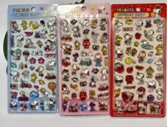 スヌーピーシール　硬質ボンボン立体シール