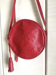 【お値下げ中】イルビゾンテ　ラウンドショルダーバッグ　オールレザー