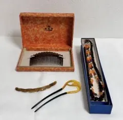 年代物　芝翫香螺鈿細工べっ甲かんざし他 本鼈甲ネックレス かんざし　髪留め