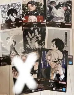 이치방쿠지 カグラバチ F賞 クリアポスター 7종 세트