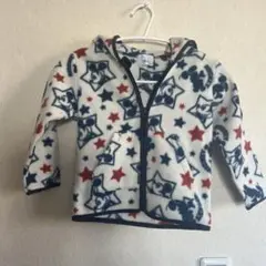 ミッキーマウスと星柄 フリースアウター 100cm