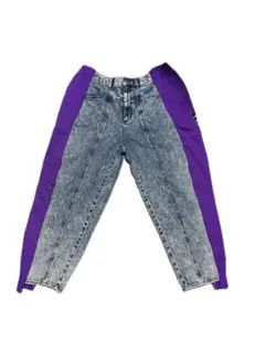 古着　リメイク　デニム　ジャージ　ドッキング