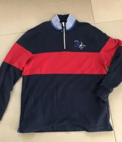 NAUTICA ハーフジップ スウェット ラガーシャツ　XL ビッグサイズ　古着