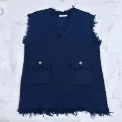ジャーナルスタンダードレリューム】レディース ネイビー ベストロング 