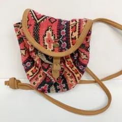 アジアン柄　ショルダー　バッグ　ミニポーチ