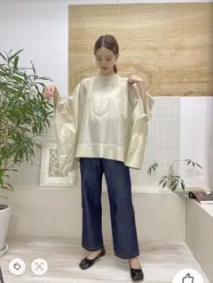 【ITEMS URBAN RESEARCH】ポンチョバンドカラーシャツ