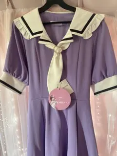 しまむら mir..×地雷チャン セーラーワンピ 紫のサムネイル