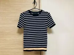 ZARA 夏 レディース ニット 半袖 トップス ストライプ  可愛い服