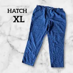 HATCH 【XL】花柄イージーパンツ ブルー リラックスパンツ 青