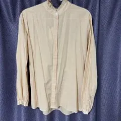 ユニクロ　イネス　チェック柄フリル付き長袖シャツ【新品未使用】