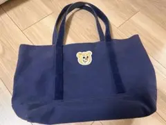 ラブラリーバイフェイラー オールドテディ ワッペン トートバッグ ネイビー　大