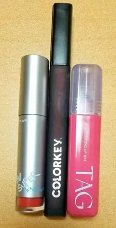 リップスティック 3本セット TAG、COLORKEY、 VEGAN SUPERのサムネイル