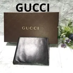 ✨️希少人気✨️美品GUCCI グッチ　二つ折財布ヴィンテージオールドグッチ黒のサムネイル