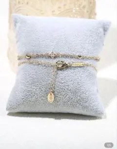 2連ブレスレット ゴールドトーン