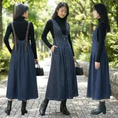 dazzlin ダズリン　Vネックフレアステッチジャンスカ