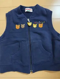 ミキハウス ベビーベスト ネイビー