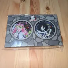 鬼滅の刃 全集中展 福岡 限定 ご当地マンホール風 缶バッジ 伊黒小芭内　甘露寺