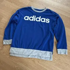 adidas 青 トレーナー 長袖