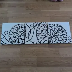 マリメッコ■ボットナ／Bottna（湖底） ファブリックパネル３枚