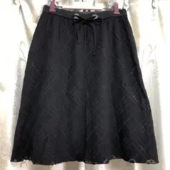 バーバリーブルーレーベル　ブラックチェックスカート38