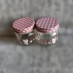 ハローキティ ガラス瓶 2個セット レトロ　エンジェルキティ