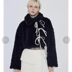 SORIN Synthetic Fur Lace-up Cardigan