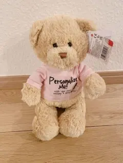 [GUND] メッセージ Tシャツ ベア ピンク 6050923