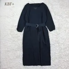 KBF+ ケービーエフプラス Vネック ベルト付き ロングワンピース