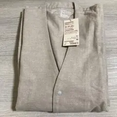 無印良品 両面起毛フランネル カーディガン サンドベージュ M