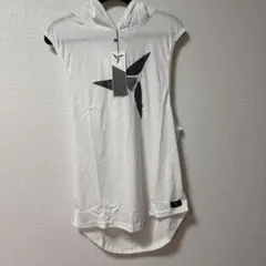 カネキン　COR フード付き　ホワイト　タンクトップ　トレーニング着　フィジーク