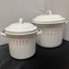 アンティーク調 PANTRY ホーロー製 保存容器 - メルカリ