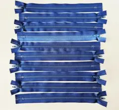 Y.K.K フラットニットファスナ 20cm 10本 558紺