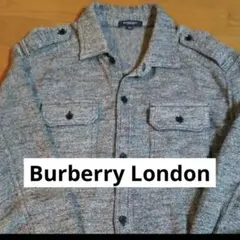 希少品★BURBERRY ニットシャツ　LLサイズ
