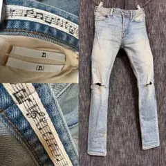 n (n) by NUMBER (N)INE ダメージ加工デニム　日本製　岡山