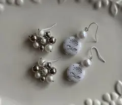 ハンドメイド ピアス 2点セット(No.51)