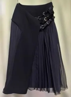 LANVIN Paris プリーツスカート ブラックのサムネイル