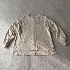 terawear emu トップス ベージュ 長袖 トレーナー アシメヘム