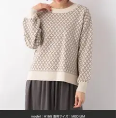 グローバルワーク ニット 総柄 プルオーバーM