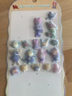 コットンパフィシール　ズートピア　おすそ分け【正規品】コットンパフィ　ズートピア