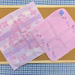 千趣会　ふわふわタオルハンカチ 2枚セット(未使用)のサムネイル