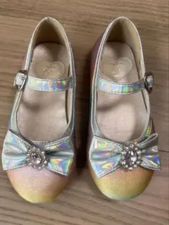 虹色リボンビジュー付きフォーマルシューズ　anyFAM