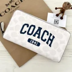 新品】最新モデル COACH コーチ☆長財布 グレイシャーホワイト - メルカリ