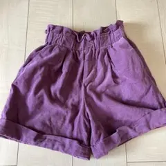 GU コーデュロイ ショートパンツ パープル 140