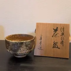 楽家三代目道入 のんこう写し 赤楽茶碗「鵺」京焼作家 西森静楽作 共箱