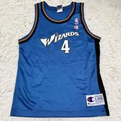 《90s極美品人気》クリスウェバ－チャンピオンワシントンウィザースユニフォーム