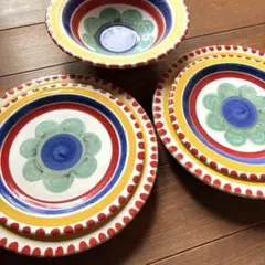 イタリア　DESIMONEデシモーネさんのプレート　2枚セット Giovanni DeSimone/DESIMONE/handpainted/dish/お皿/