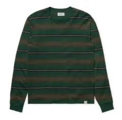Carhartt WIP 長袖 ボーダー Tシャツ グリーンのサムネイル