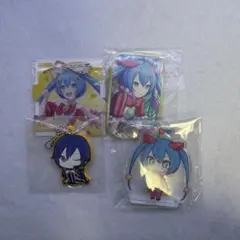 初音ミク KAITO キーホルダー、アクリルブロック4点セット
